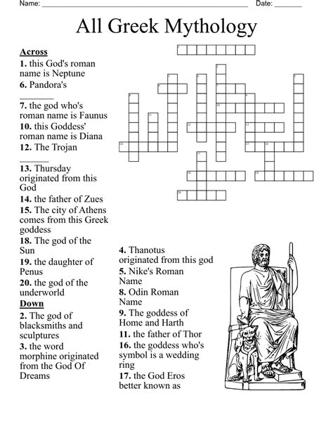 greek mythology crossword puzzle|A Greek Mythology Challenge Crossword Puzzle